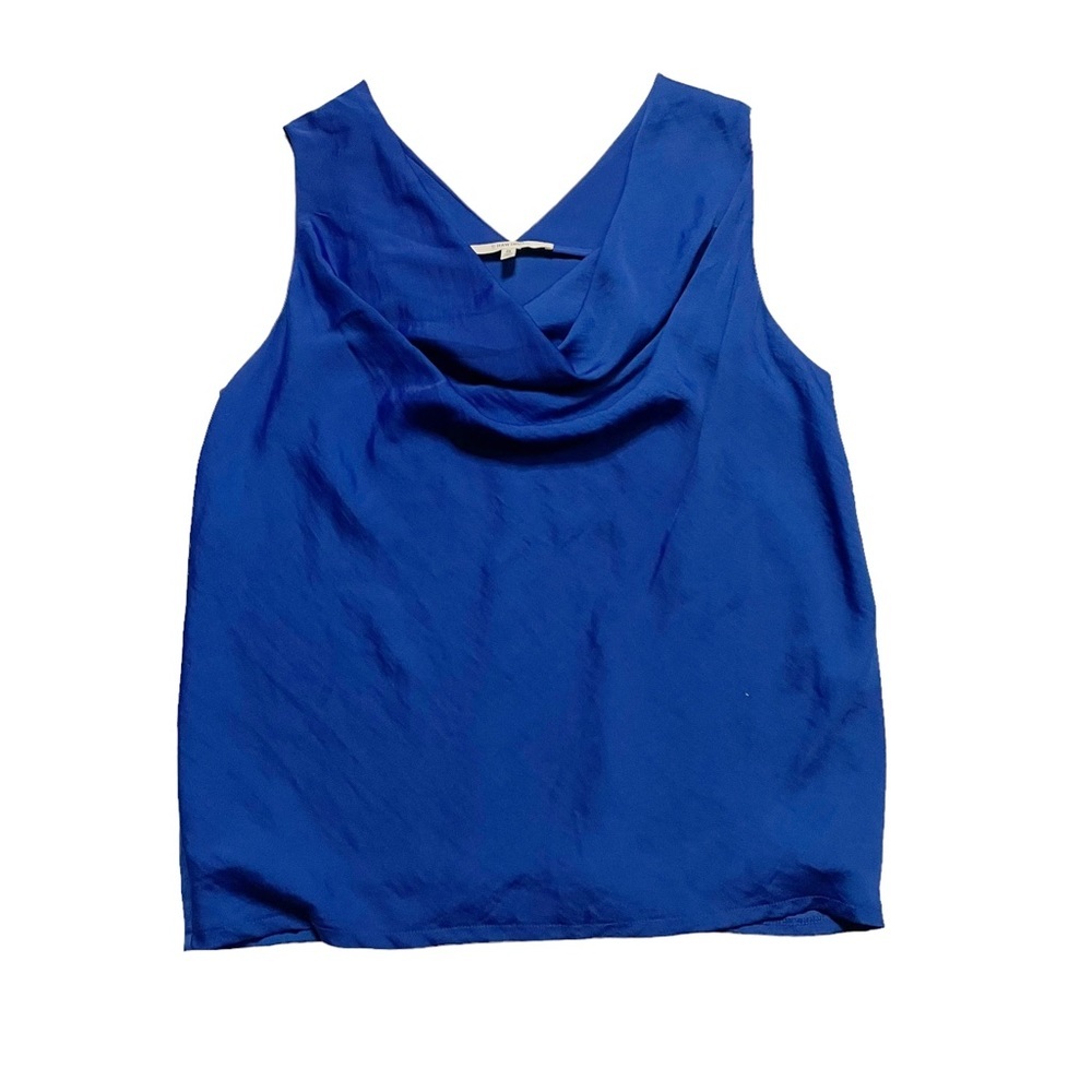 41 Hawthorn Blue Scoop Neck Sleeveless Business Casual Blouse Size Small